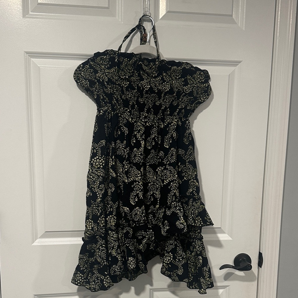 Black and Gold Floral Dress
